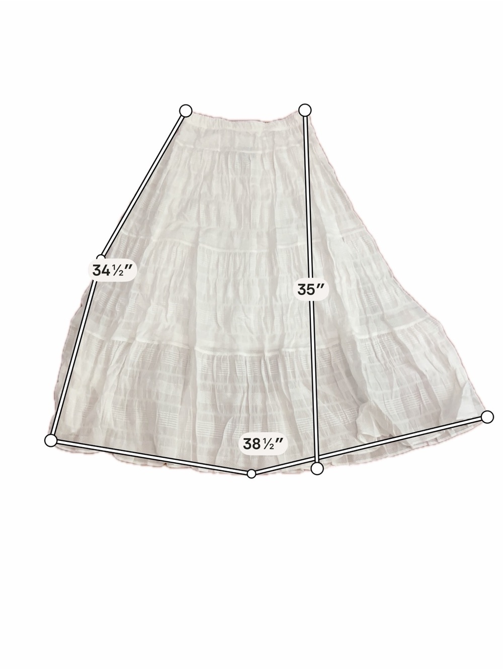Max Studio White Tiered Maxi Skirt - Flowing Summer Style - Picture 2 of 7